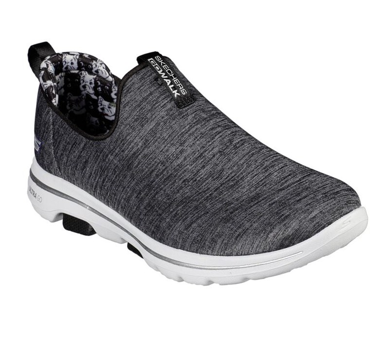 Skechers Gowalk 5 - Best Friend - Womens Sneakers Black/White [AU-MC7100]